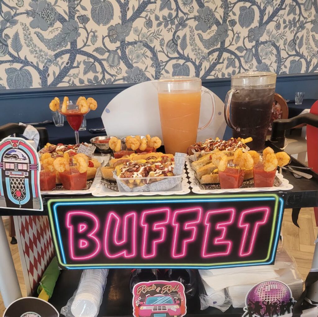 themed buffet table