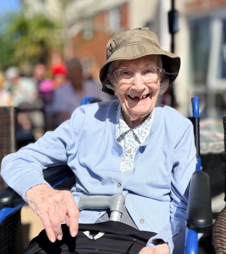 older lady in a wheelchair